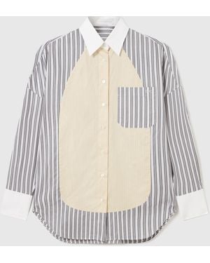 Stella McCartney Oversized Mixed Stripe Shirt - White