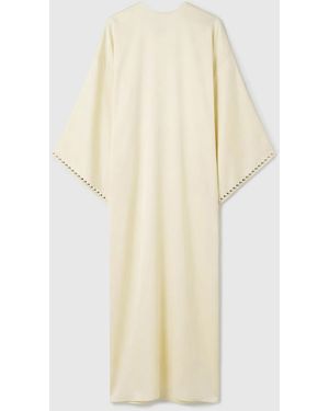 Stella McCartney Pearl-Embellished Satin Maxi Dress - White