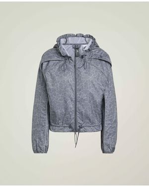 Stella McCartney High-Neck Hooded Jacket - Blue