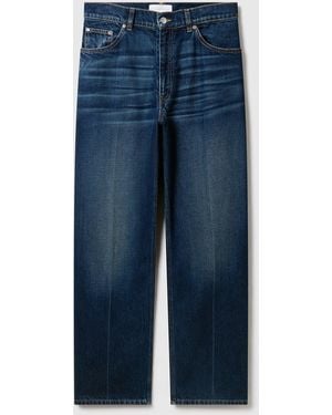 Stella McCartney Crest-Embroidered Straight Jeans - Blue
