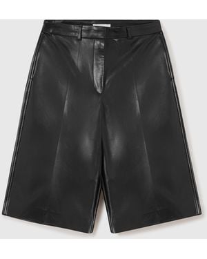 Stella McCartney Wide-Leg Vegan Bermuda Shorts - Black