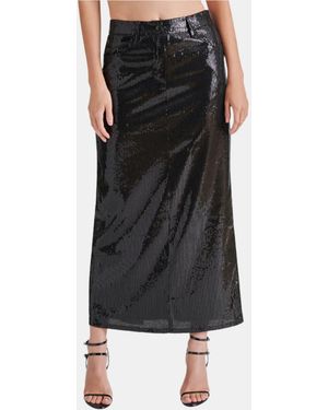 Steve Madden Reid Sequin Maxi Skirt - Black
