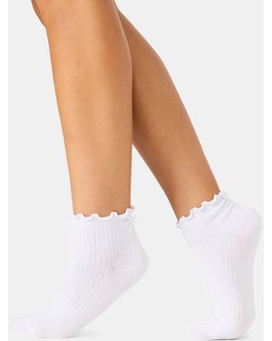 Steve Madden Sarah Socks - White