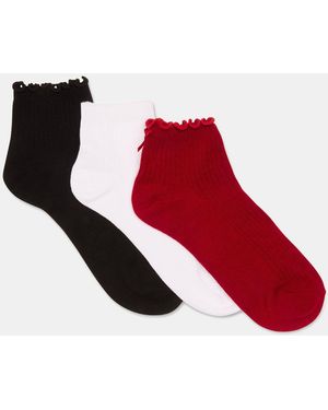 Steve Madden Sarah Socks - Red