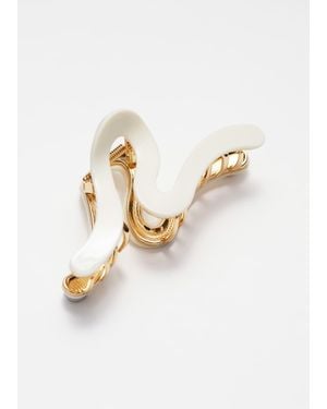 & Other Stories Swirly Hair Claw - White