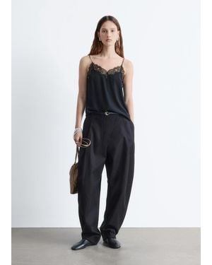 & Other Stories Silk Camisole Top - Black