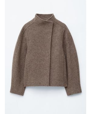 & Other Stories Asymmetric Wool Jacket - White