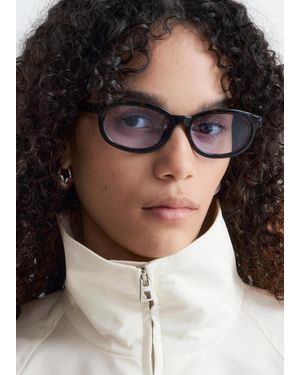 & Other Stories Narrow Rectangle Sunglasses - Black