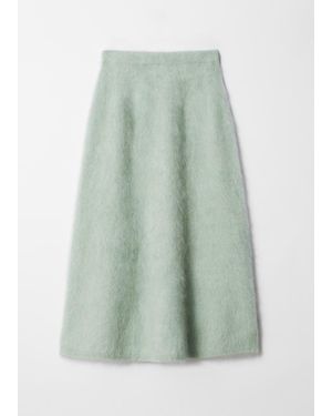 & Other Stories Brushed-Knit A-Line Maxi Skirt - Green