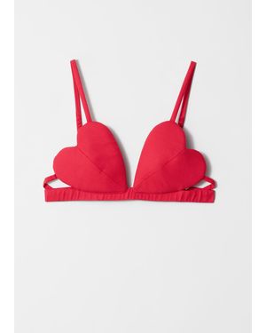 & Other Stories Heart-Shaped Bralette Top - Red