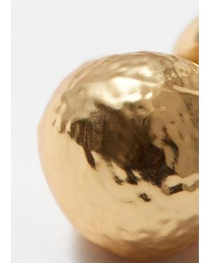 & Other Stories Hammered Dome Earrings - Natural