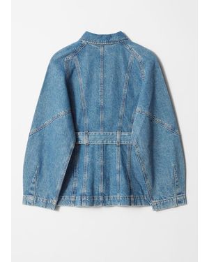 & Other Stories Belted Denim Jacket - Blue