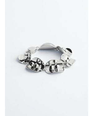 & Other Stories Sculptural Panel Bracelet - White