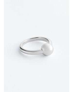 & Other Stories Spherical Brass Ring - White