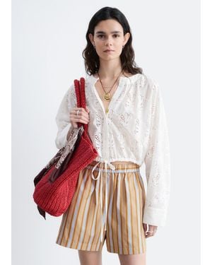 & Other Stories Lace Blouse - White