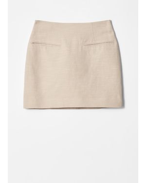 & Other Stories Tailored Mini Skirt - Natural