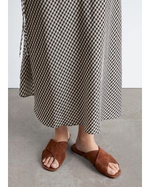 & Other Stories Crossover Sandals - Brown