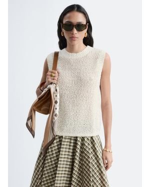 & Other Stories Silk-Cotton Vest Top - White