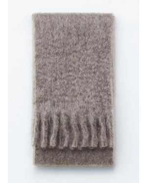 & Other Stories Large Mohair-Blend Scarf - Natural