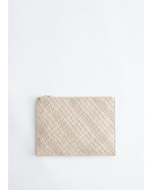 & Other Stories Braided Leather Wallet - White