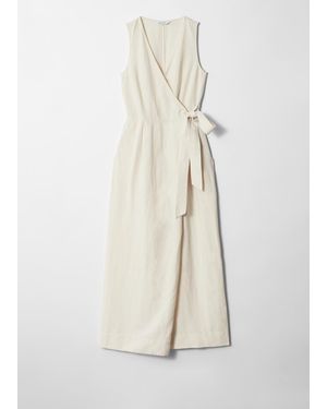 & Other Stories Wrapover Jumpsuit - Natural
