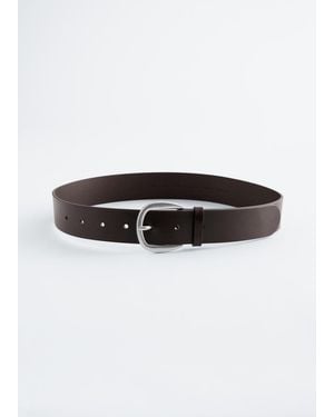 & Other Stories Leather Belt - Black