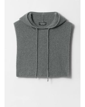 & Other Stories Hooded Wool Collar - Grey