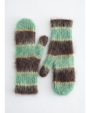 & Other Stories Mohair-Wool Mittens - Green