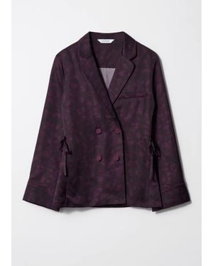 & Other Stories Double-Breasted Shirt Blazer - Purple