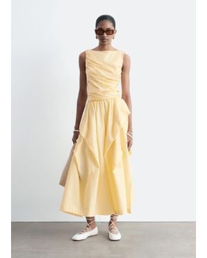 & Other Stories Gathered Midi Skirt - Metallic