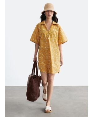 & Other Stories Cotton Mini Dress - White