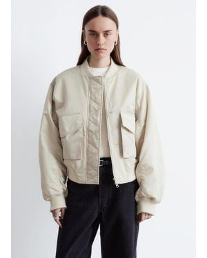 & Other Stories Padded Bomber Jacket - Natural