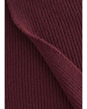 & Other Stories Hooded Wool Scarf - Red