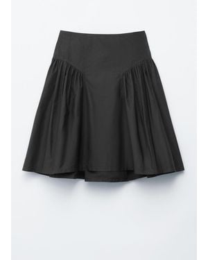 & Other Stories Puff A-Line Midi Skirt - White