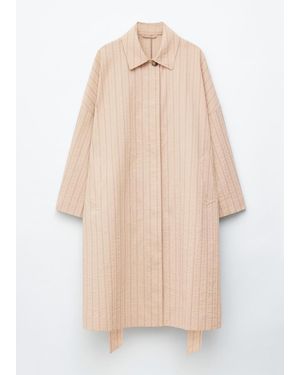 & Other Stories Trench-Coat Oversize À Fines Rayures - Neutre