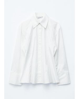 & Other Stories Tapered Tie-Belt Shirt - White