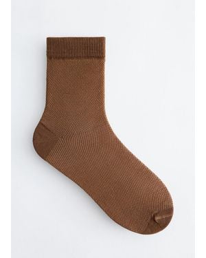 & Other Stories Mesh Socks - Brown