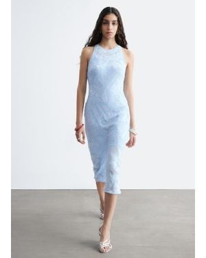 & Other Stories Viscose-Silk Midi Dress - White