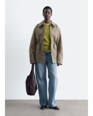 & Other Stories Oversized Drawstring Utility Jacket - Brown
