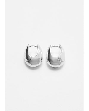 & Other Stories Oval Bell Hoops - Metallic