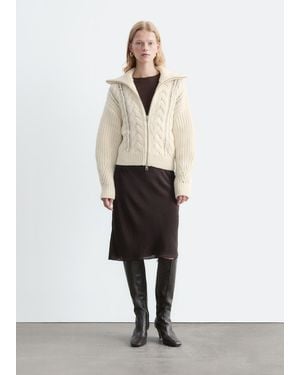 & Other Stories Knee-Length Slip Skirt - Brown