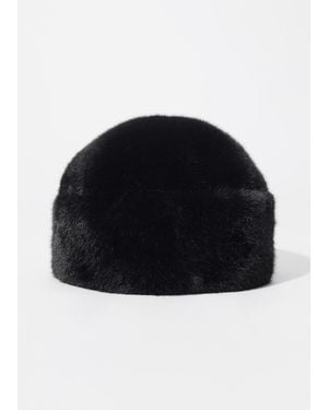 & Other Stories Faux Fur Hat - Black