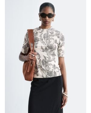 & Other Stories Mock-Neck Jersey Top - White