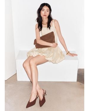 & Other Stories Classic Leather Slingback Pumps - Natural