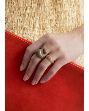 & Other Stories Double-Twist Sculptural Ring - White