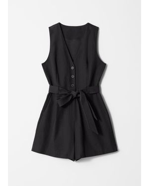 & Other Stories Tailored Playsuit - Black