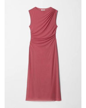 & Other Stories Draped Sleeveless Midi Dress - Pink