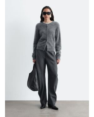 & Other Stories Twisted Seam Wool Pants - White
