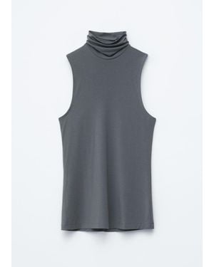 & Other Stories Sleeveless Turtleneck Top - Grey