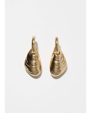 & Other Stories Pendant Hoop Earrings - White